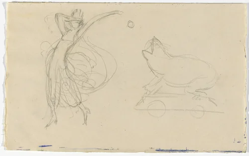 Costume design for artist's ballet Orphée of the Quat-z-arts by Florine Stettheimer, drawing, 1912