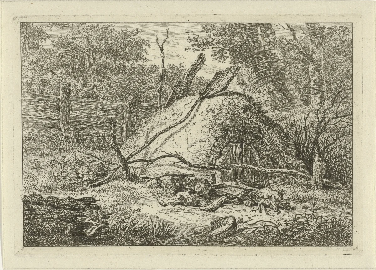 Oven met schop by Hermanus Fock, print, 1781-1822