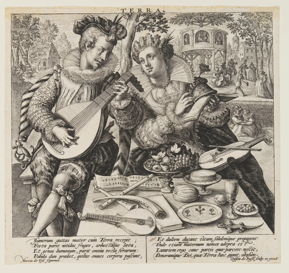 Terra (Earth), from The Elements by Maerten de Vos, print, 1600