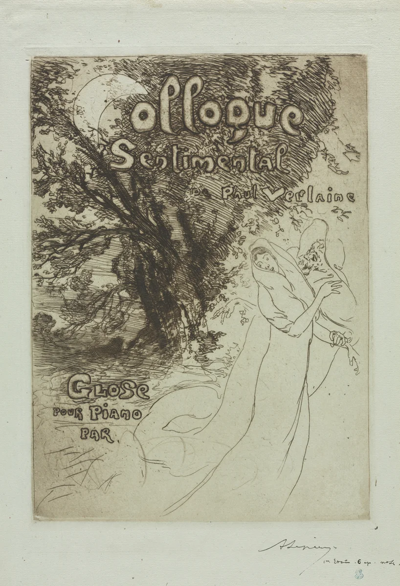 Sentimental Colloquy of Paul Verlaine by Auguste Louis Lepère, print, 1897