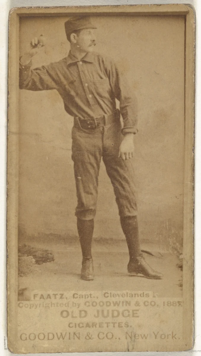 Jayson S. "Jay" Faatz, Captain, Cleveland, from the Old Judge series (N172) for Old Judge Cigarettes by Goodwin & Company, photograph, 1888