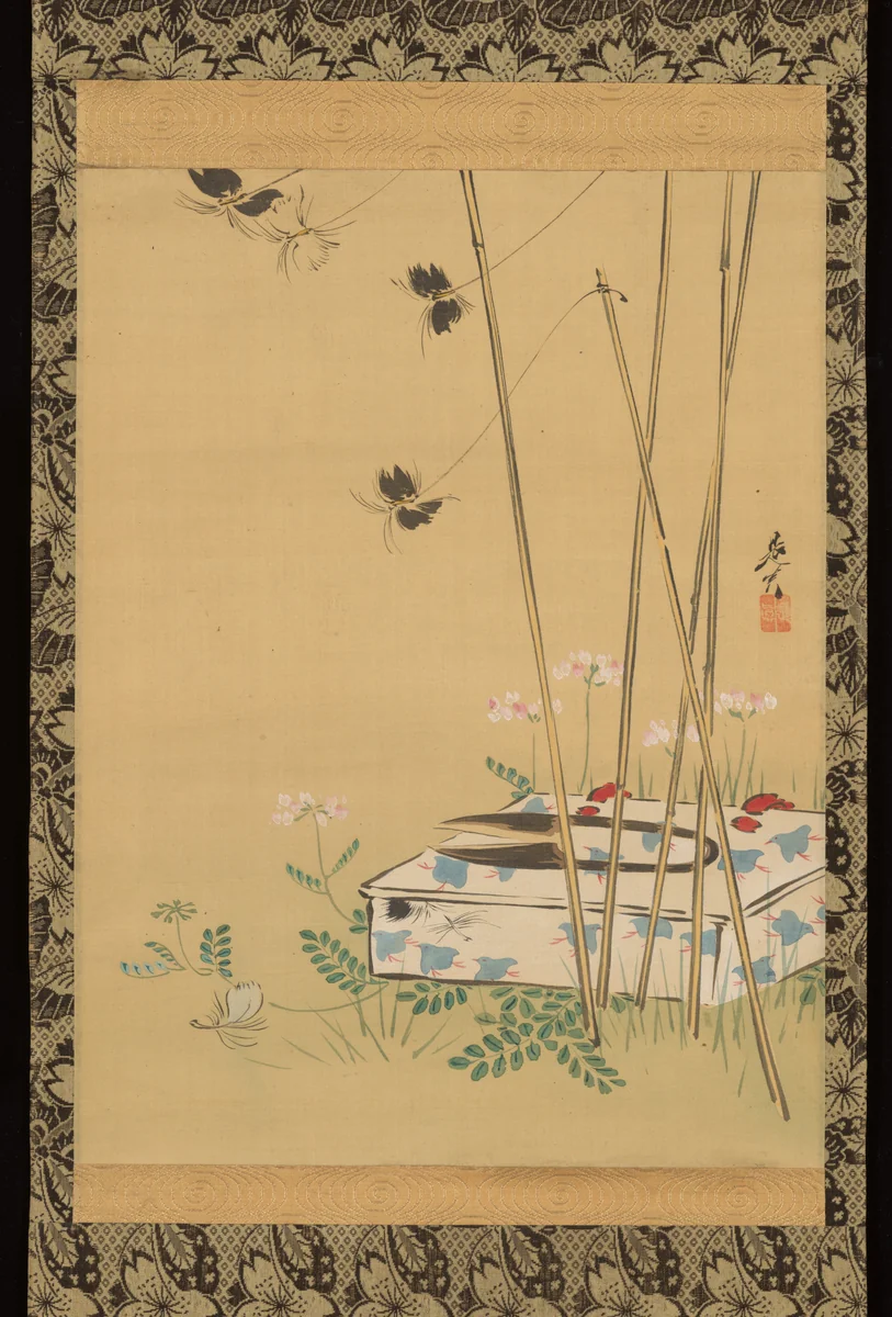 Garden Scene by Shibata Zeshin (柴田是真), painting, 1807-1891