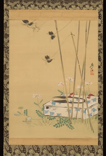 Garden Scene by Shibata Zeshin (柴田是真), painting, 1807-1891