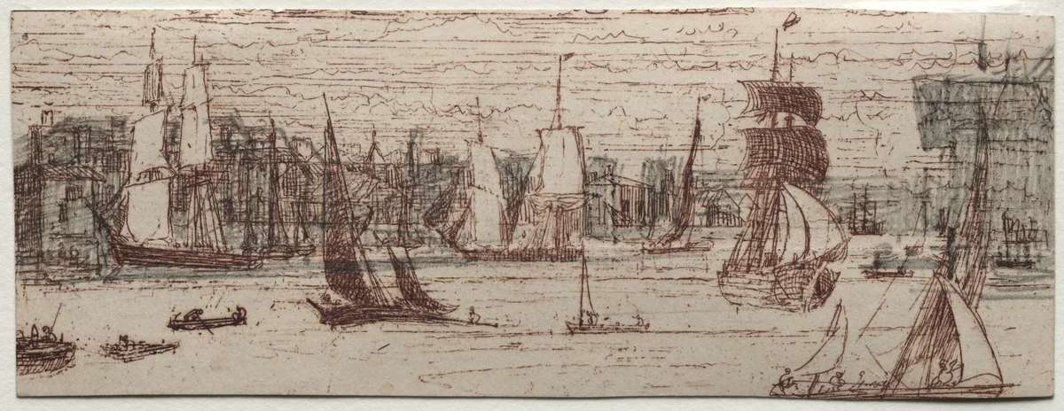 A Sketch Off Greenwich by Francis Seymour-Haden, print