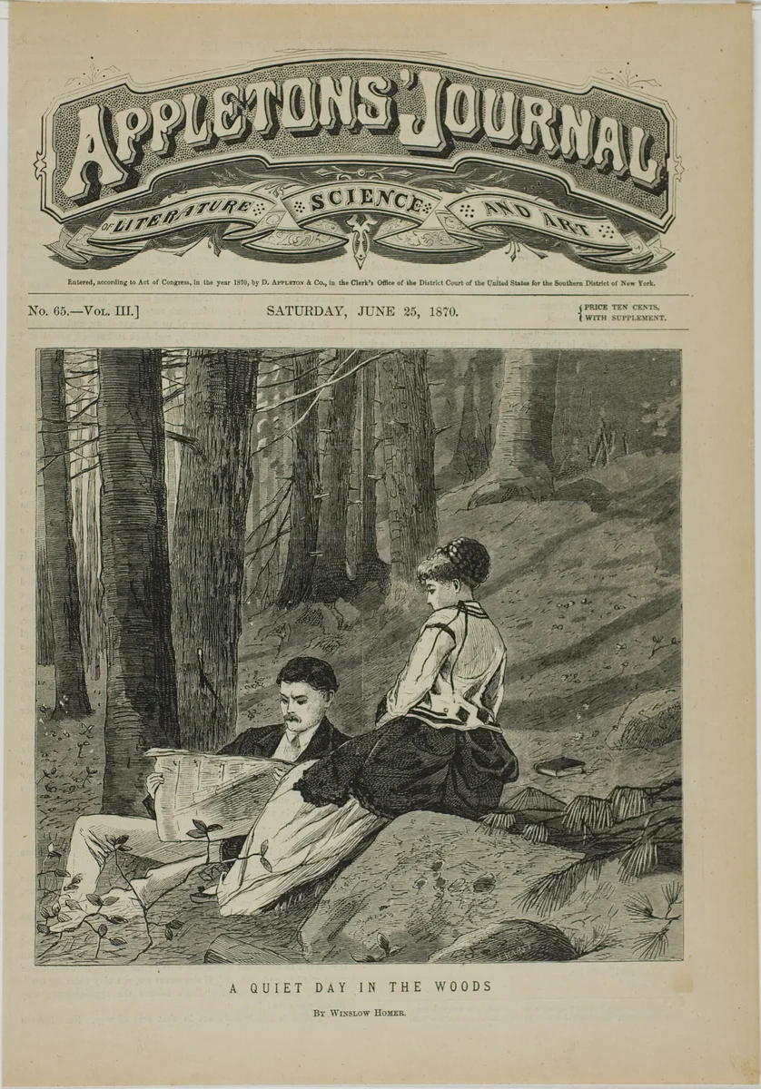 A Quiet Day in the Woods by Winslow Homer, print, 1870