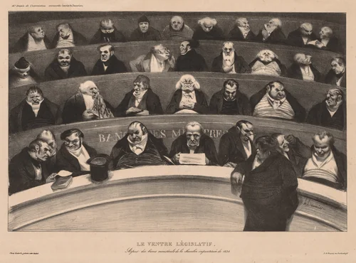 The Legislative Belly by Honoré Daumier, print, 1834