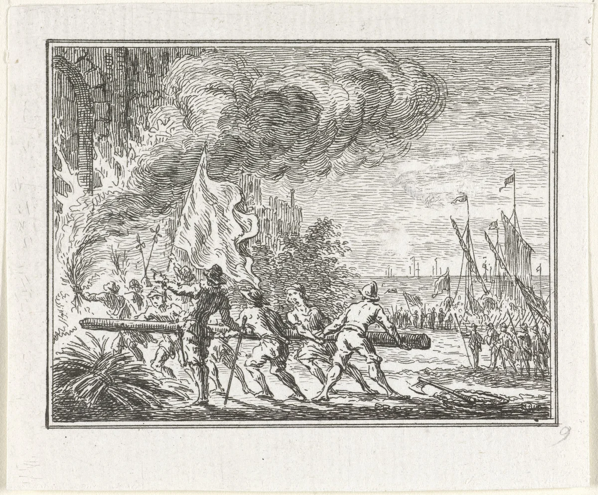 Inname van Brielle, 1572 by Simon Fokke, print, 1752-1782