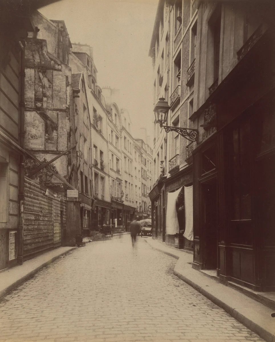 Rue Galande by Eugène Atget, photograph, 1906