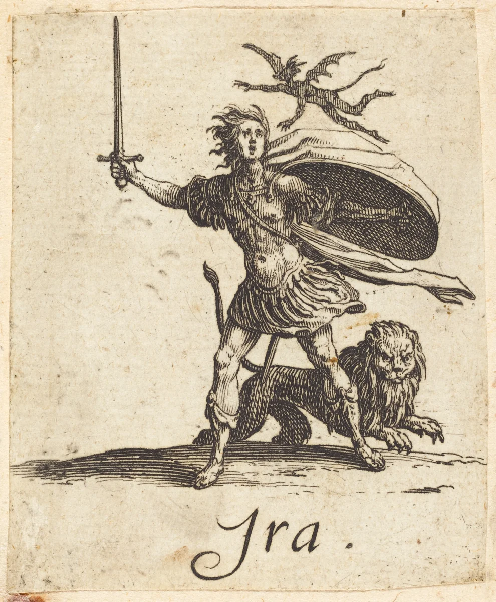 Anger by Jacques Callot, print, 1621