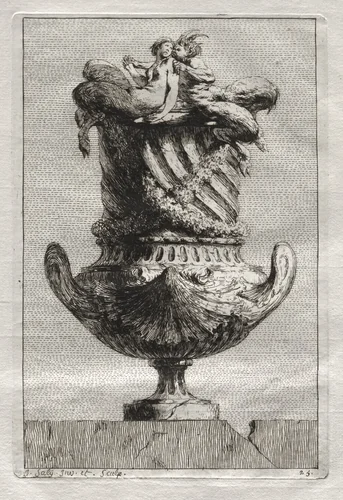 Suite of Vases: Plate 25 by Jacques François Saly, print, 1746