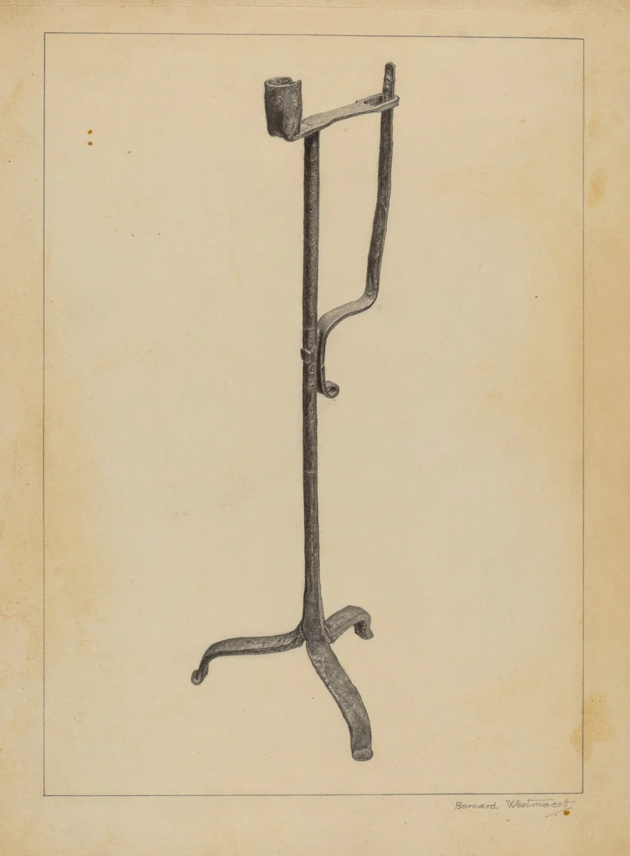 Candle Holder by Bernard Westmacott, index of american design, 1935-1942