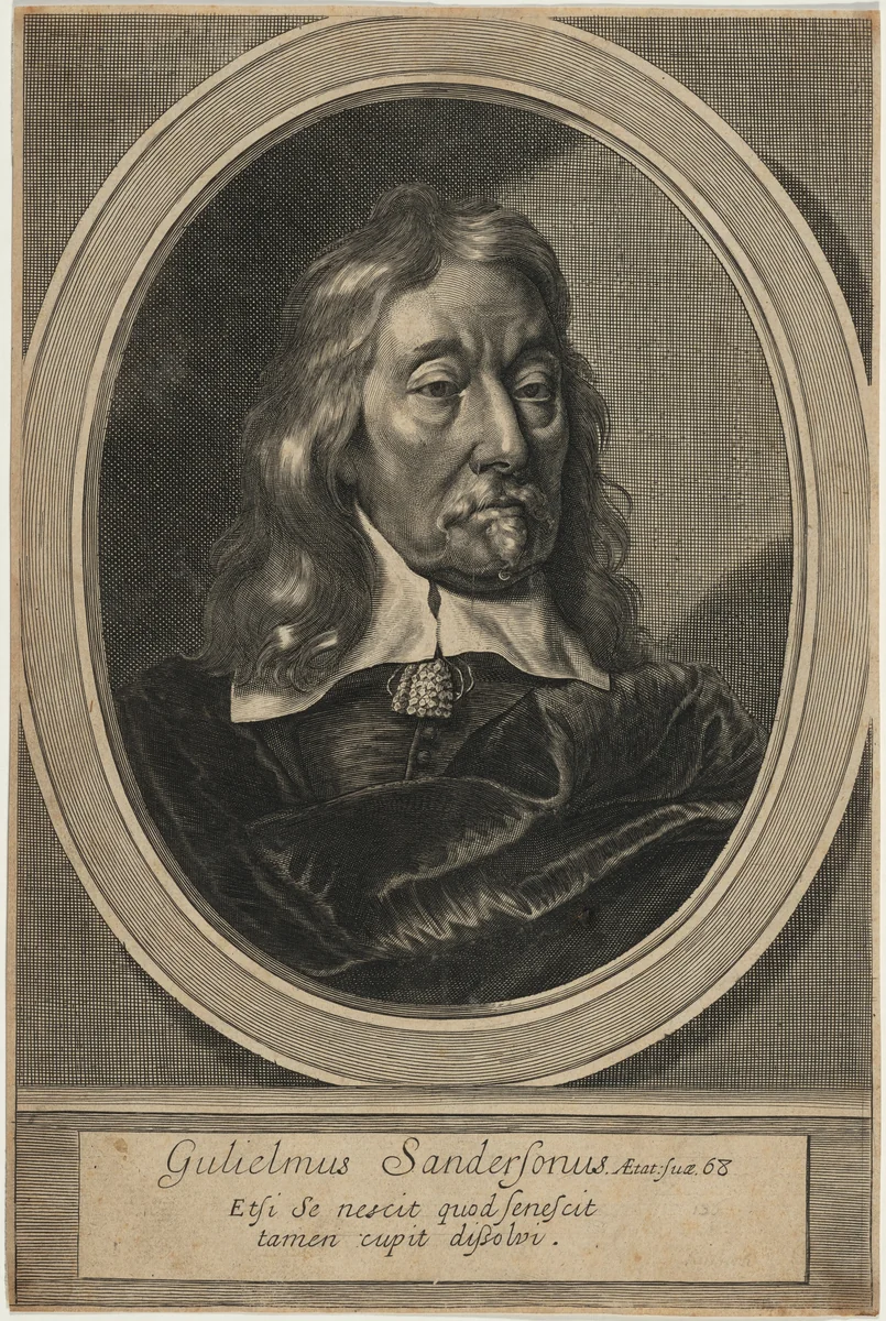 Sir William Sanderson by William Faithorne, print, 1658