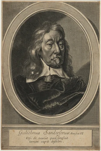 Sir William Sanderson by William Faithorne, print, 1658