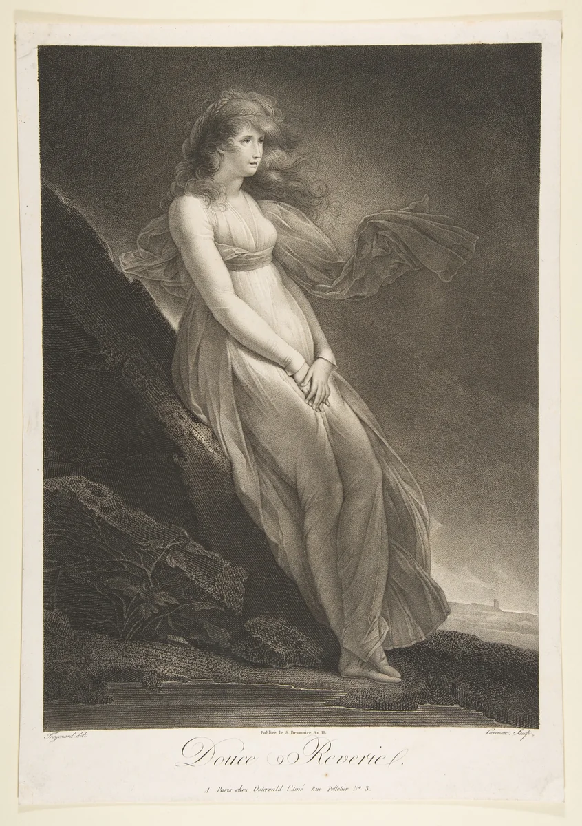 La Douce Reverie by Alexandre-Evariste Fragonard, print, 1793-1843
