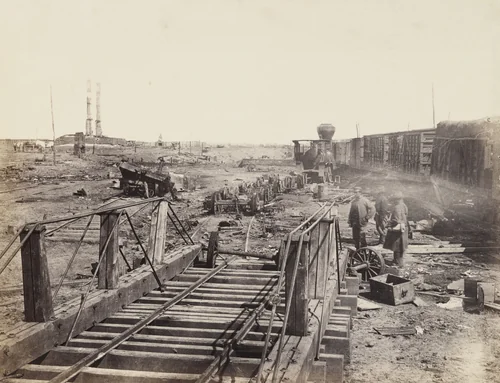 Ruins at Manassas Junction by Alexander Gardner, photograph, 1862