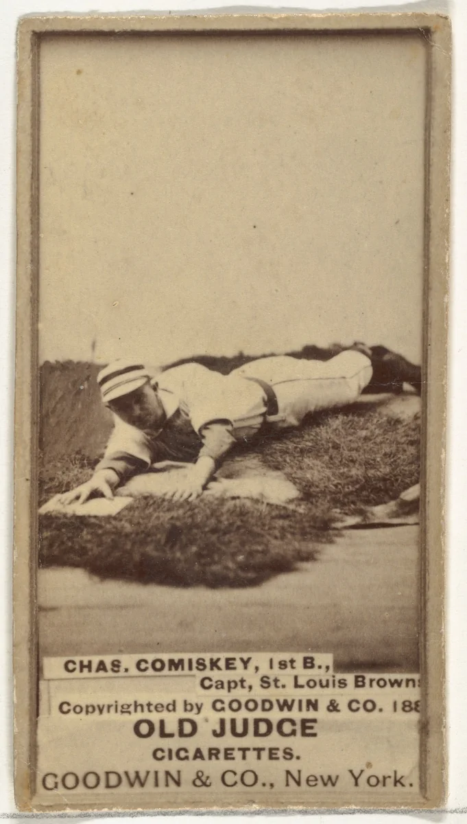 Charles Albert "The Old Roman" Comiskey, 1st Base and Manager, St. Louis Browns, from the Old Judge series (N172) for Old Judge Cigarettes by Goodwin & Company, photograph, 1886-1890