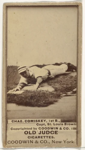 Charles Albert "The Old Roman" Comiskey, 1st Base and Manager, St. Louis Browns, from the Old Judge series (N172) for Old Judge Cigarettes by Goodwin & Company, photograph, 1886-1890