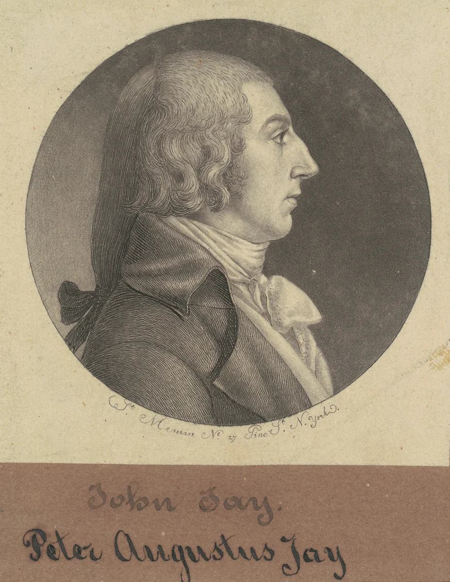 Peter Augustus Jay by Charles B. J. Févret de Saint-Mémin, print, 1797