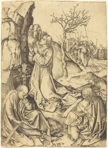 The Agony in the Garden by Master AG, print, 1480-1490