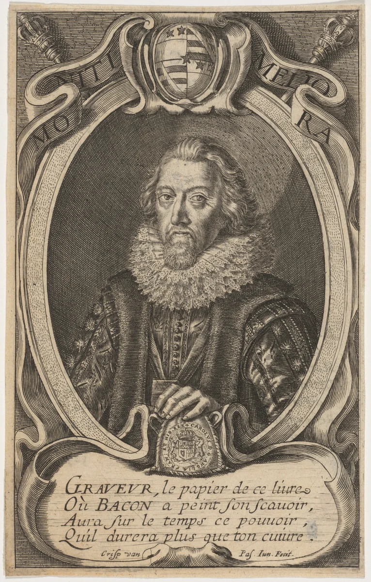 Sir Francis Bacon by Crispijn van de Passe II, print, 1597-1670