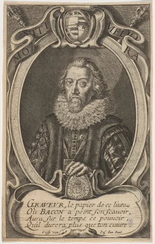 Sir Francis Bacon by Crispijn van de Passe II, print, 1597-1670