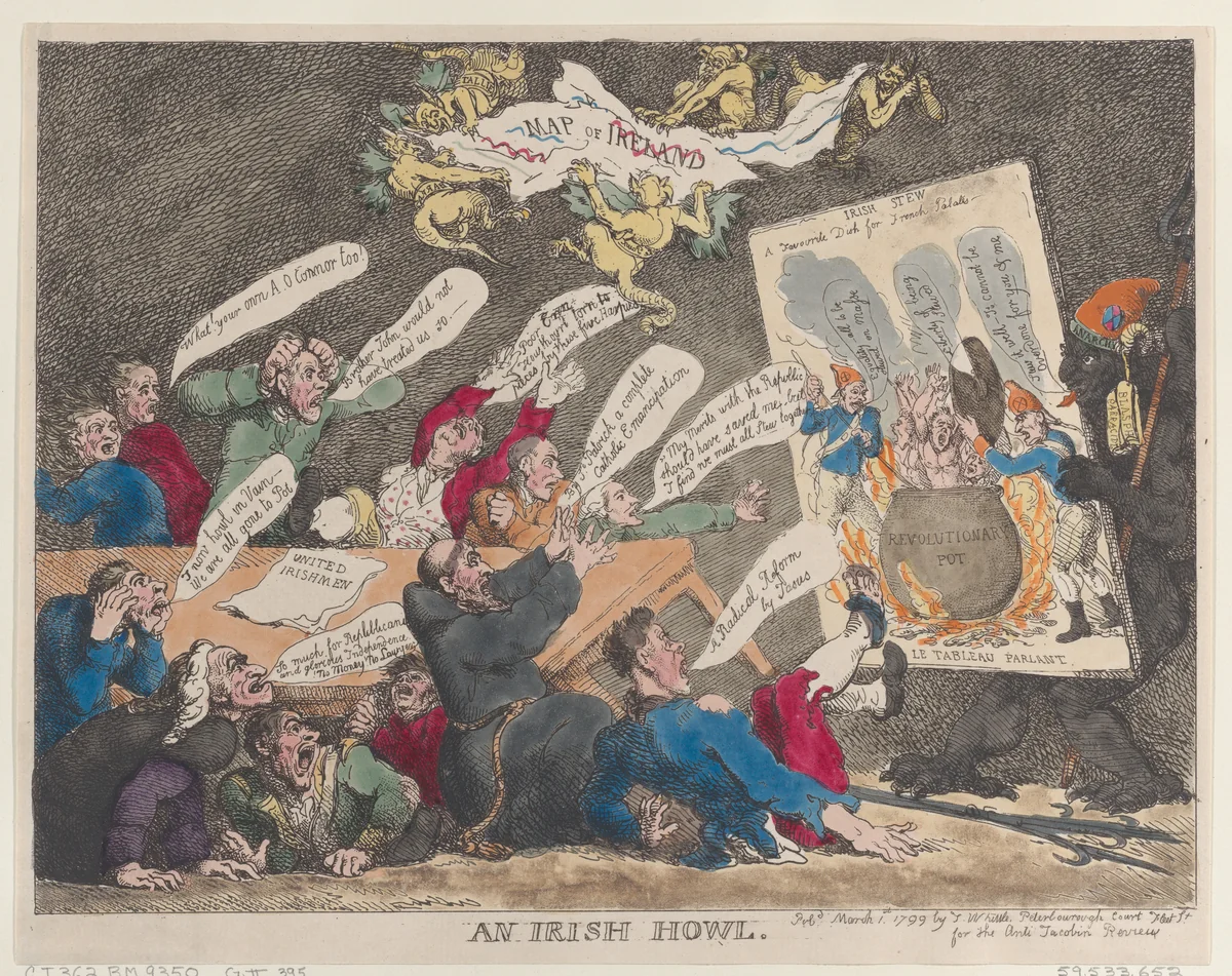 An Irish Howl by Thomas Rowlandson, print, 1799