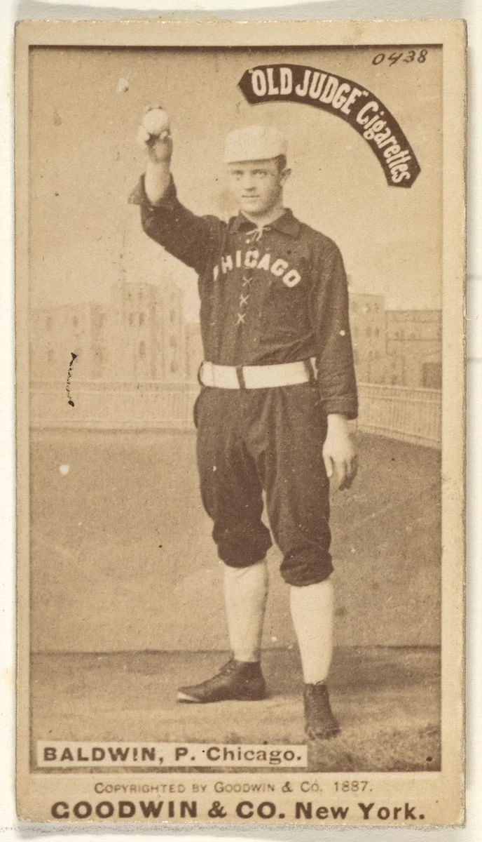Baldwin, Pitcher, Chicago, from the Old Judge series (N172) for Old Judge Cigarettes by Goodwin & Company, photograph, 1887