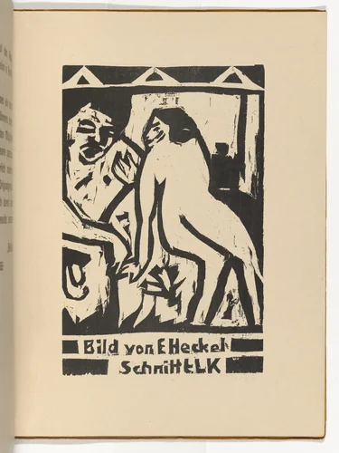 Woman and Man (Mann und Frau) (plate, folio 2) from KG Brücke by Ernst Ludwig Kirchner, illustrated book, 1910