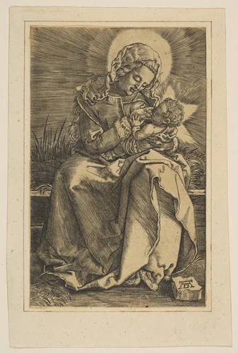 The Virgin Nursing the Christ Child, copy by Albrecht Dürer, print, 1485-1957