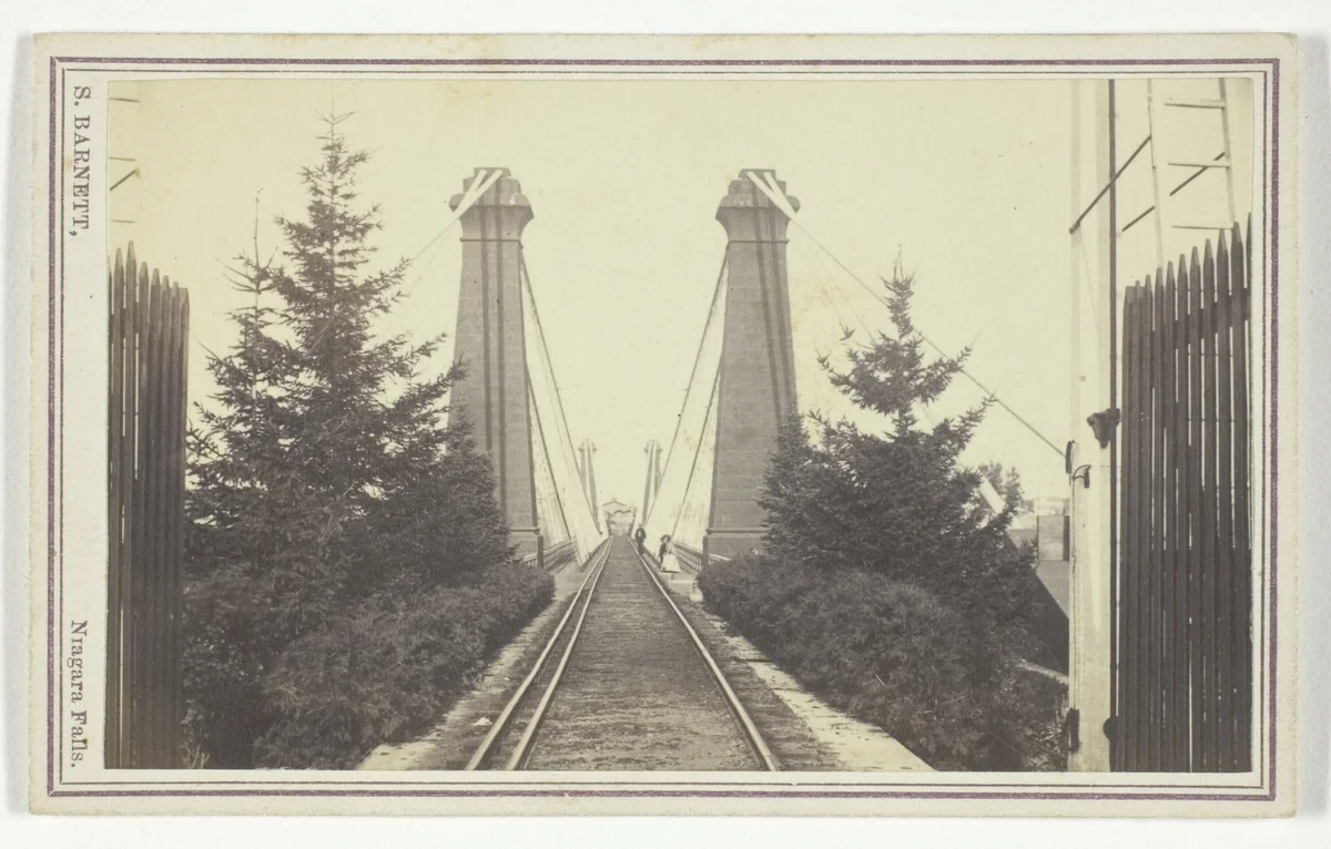Railway Suspension Bridge, Niagara Falls by S. Barnett, photograph, 1801-1900