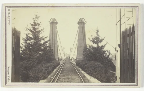 Railway Suspension Bridge, Niagara Falls by S. Barnett, photograph, 1801-1900