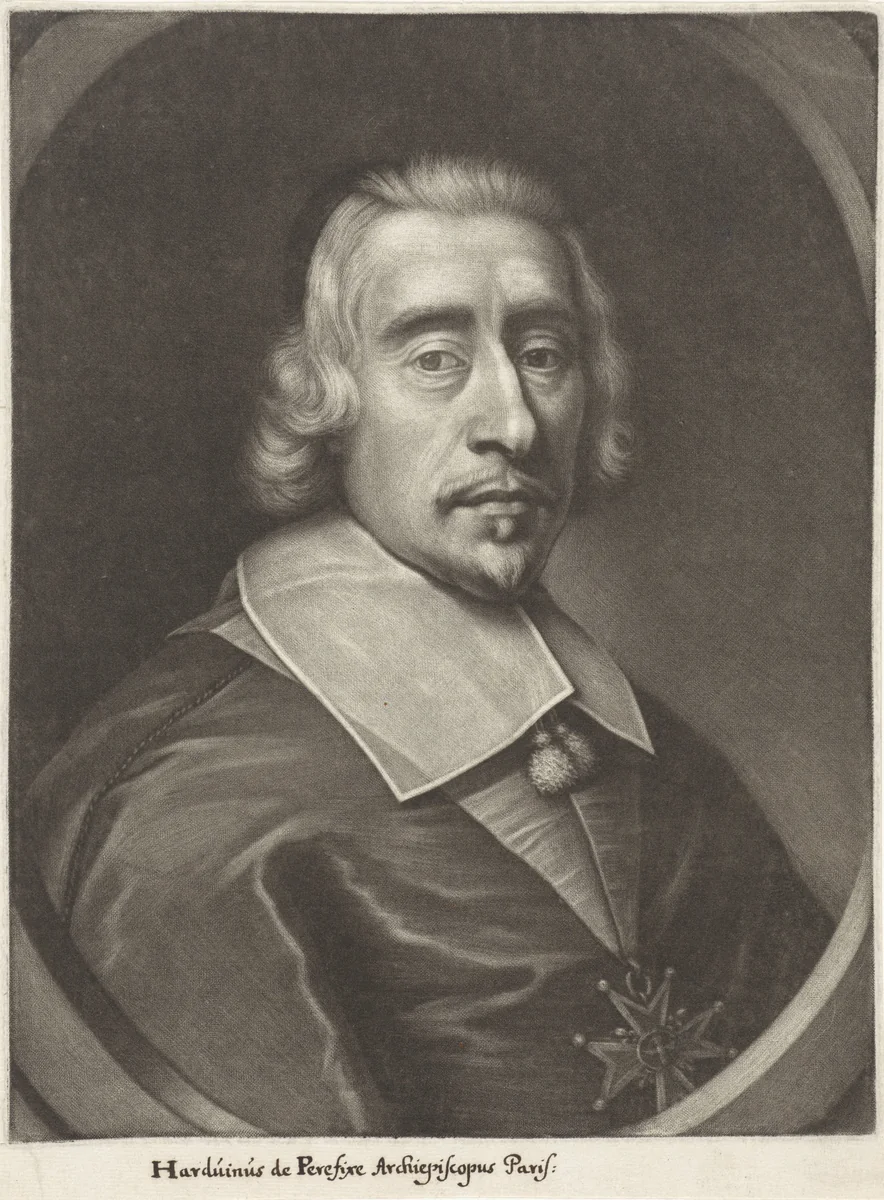 Portret van Hardouin de Péréfixe de Beaumont by Wallerant Vaillant, print, 1662-1677