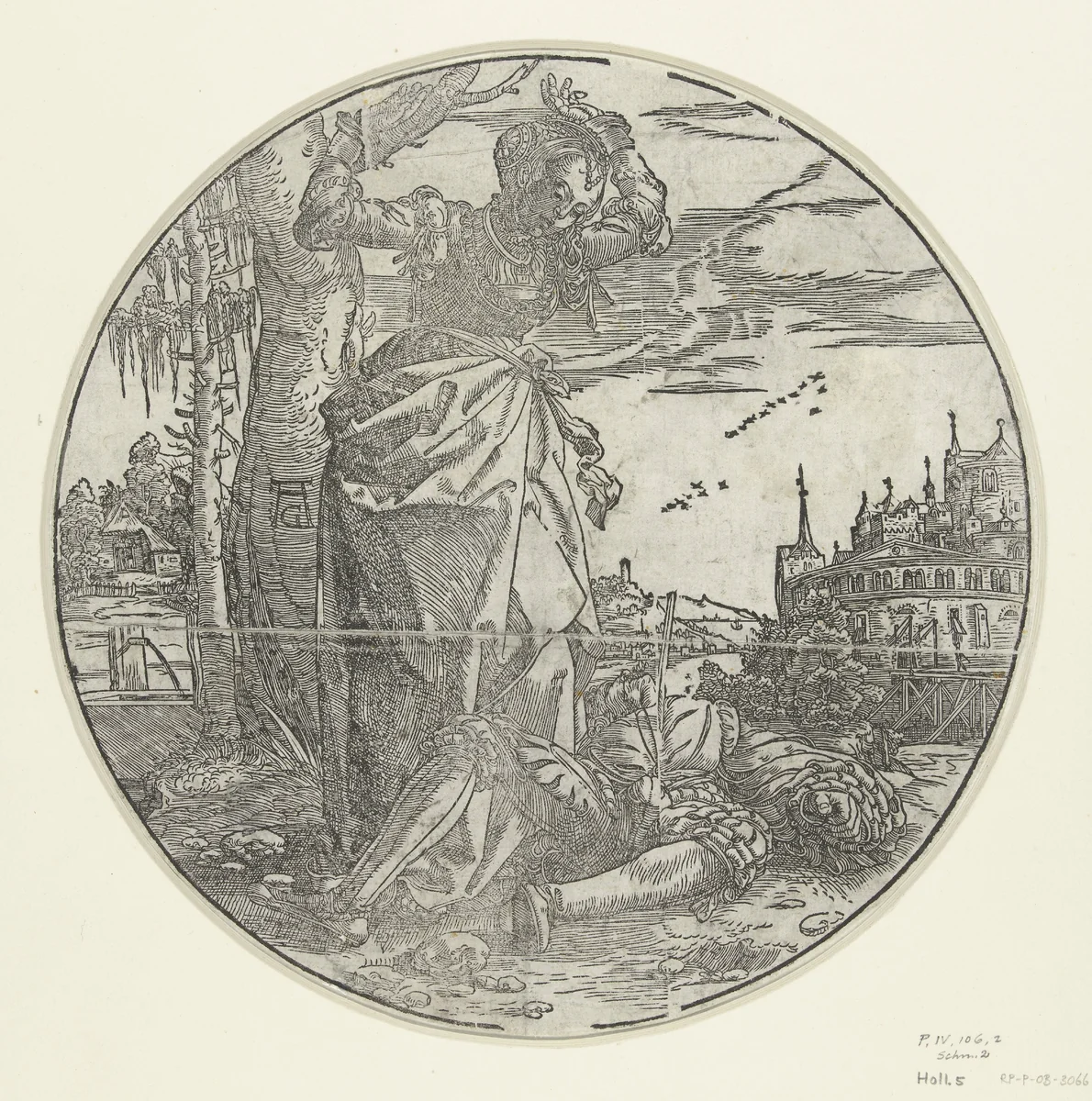 Pyramus en Thisbe by Unknown, print, 1500-1600