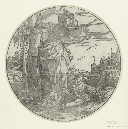 Pyramus en Thisbe by Unknown, print, 1500-1600