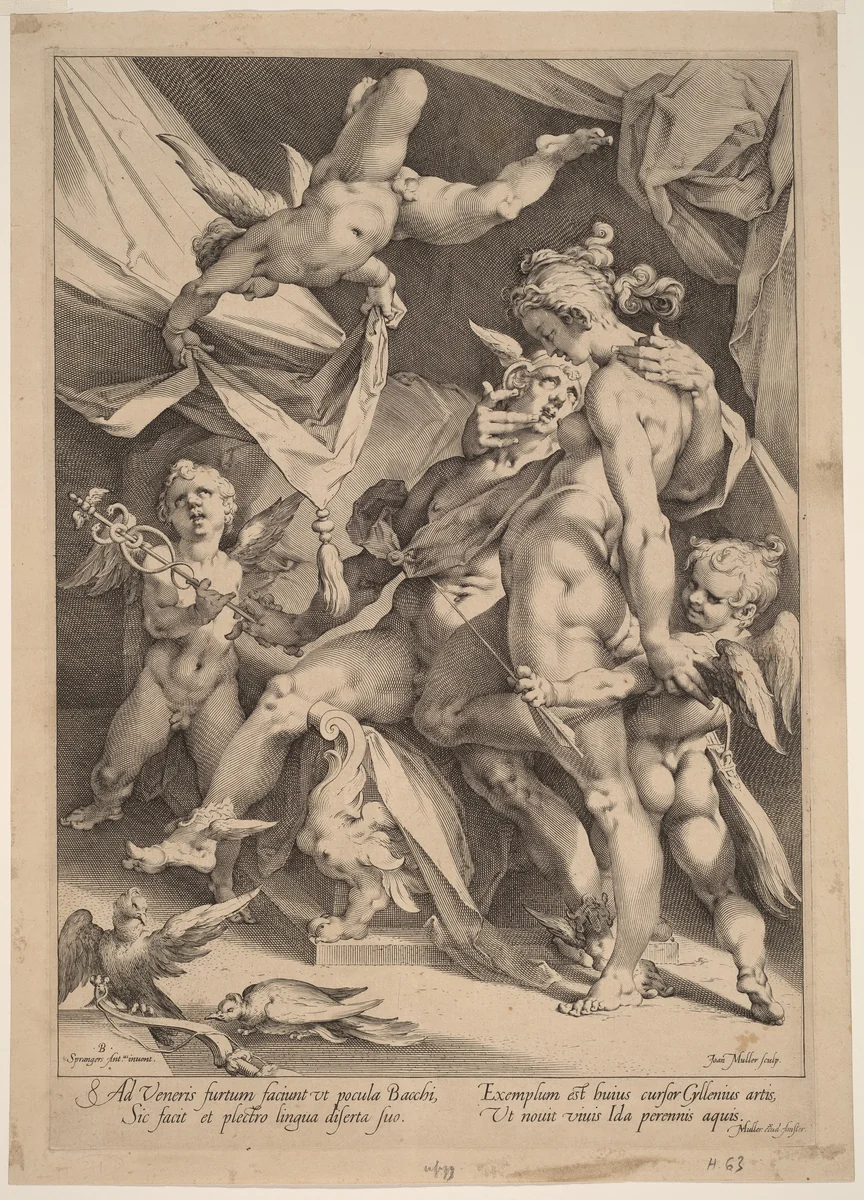 Venus and Mercury by Jan Muller, print, 1595-1605