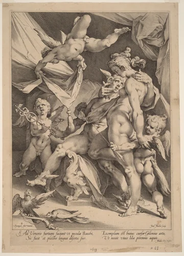 Venus and Mercury by Jan Muller, print, 1595-1605