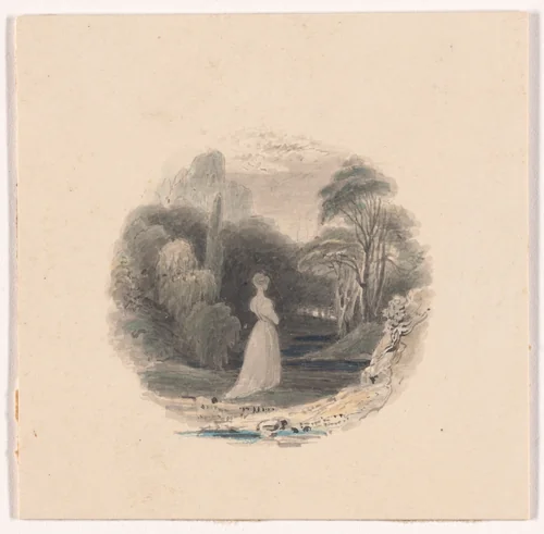 Illustration design for "The Economy of Human Life" by Frank Howard, drawing, 1834