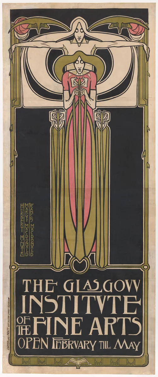 The Glasgow Institute of the Fine Arts by Frances Macdonald, Margaret Macdonald, J. Herbert McNair, design, 1895