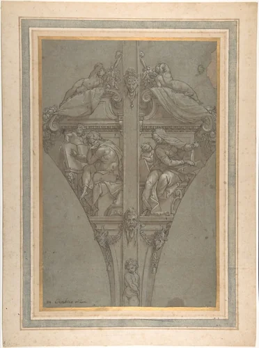 Study for the Decoration of a Vault by Orazio Samacchini, drawing, 1532-1577