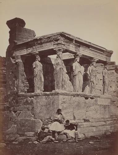 Caryatids of the Erectheum by James Robertson; Felice Beato; Antonio Beato, photograph, 1857