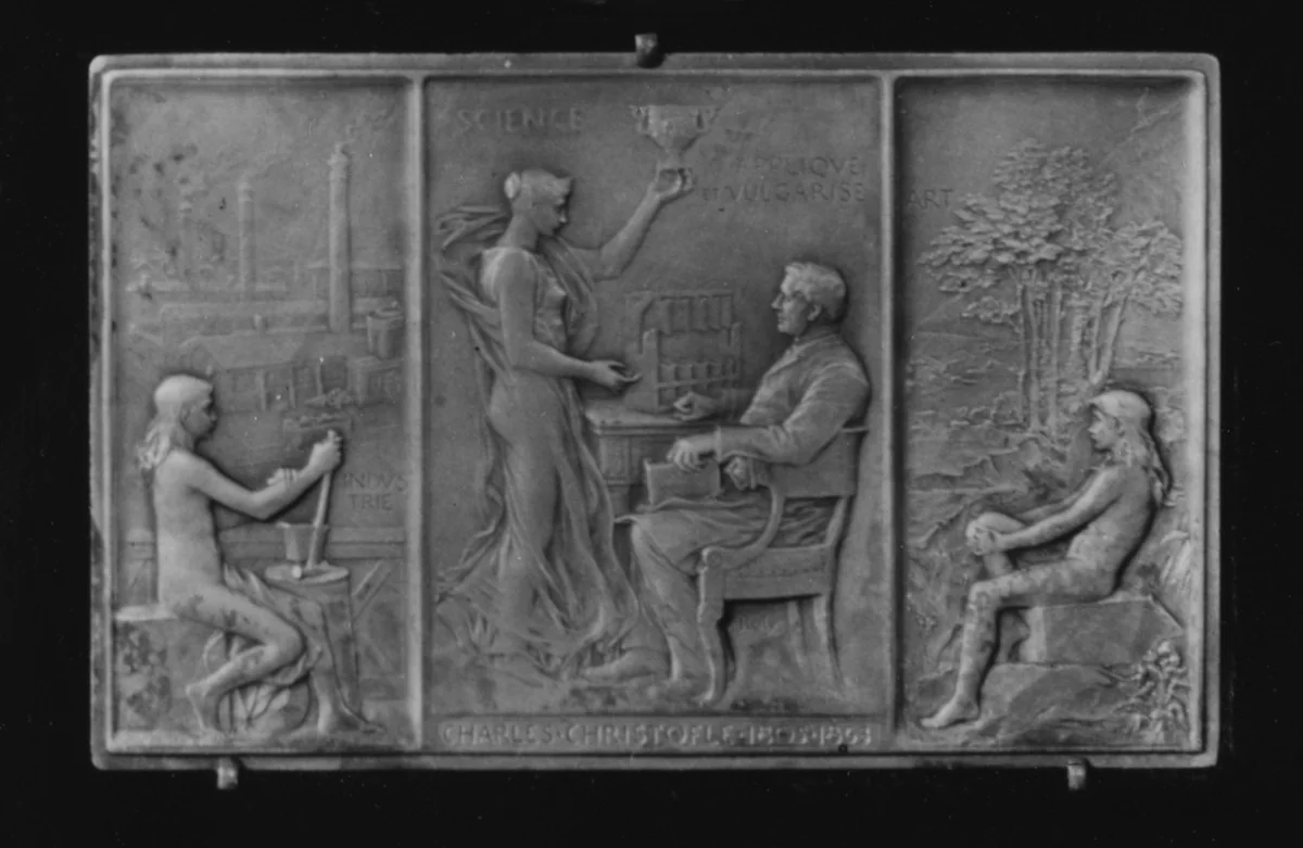 To Commemorate the Jubilee of the Maison Christofle, 1842–92 by Louis-Oscar Roty, metalwork, 1893