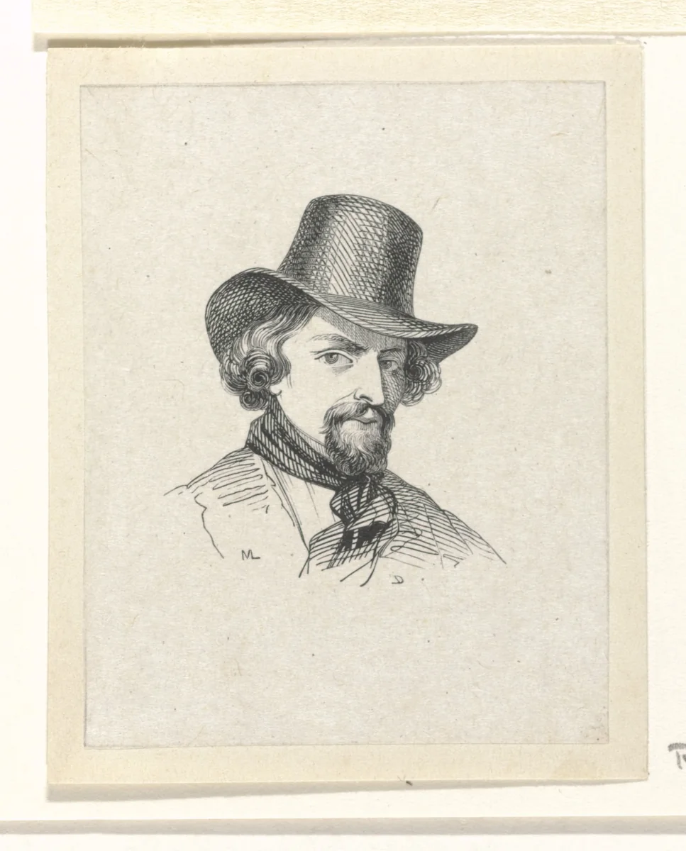 Portret van Willem Bodeman by Monogrammist M, print, 1841-1842