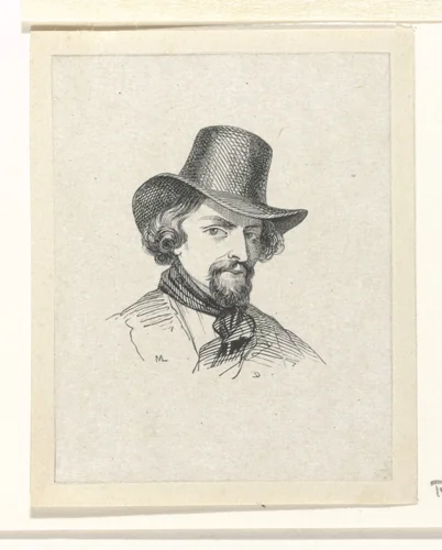 Portret van Willem Bodeman by Monogrammist M, print, 1841-1842