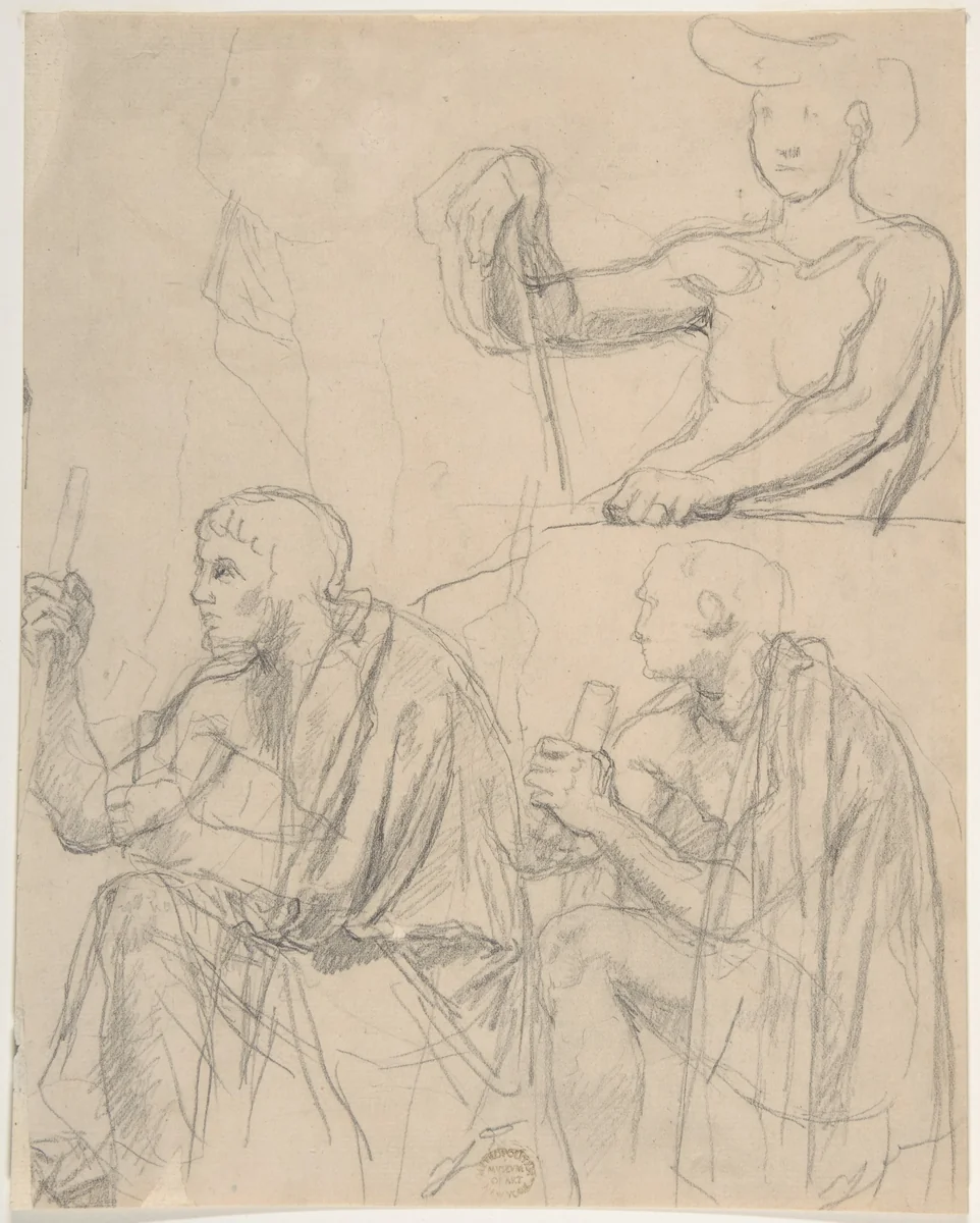 Study of Figures by Jean-Auguste-Dominique Ingres, drawing, 1795-1867