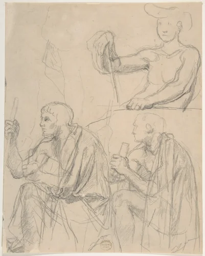Study of Figures by Jean-Auguste-Dominique Ingres, drawing, 1795-1867