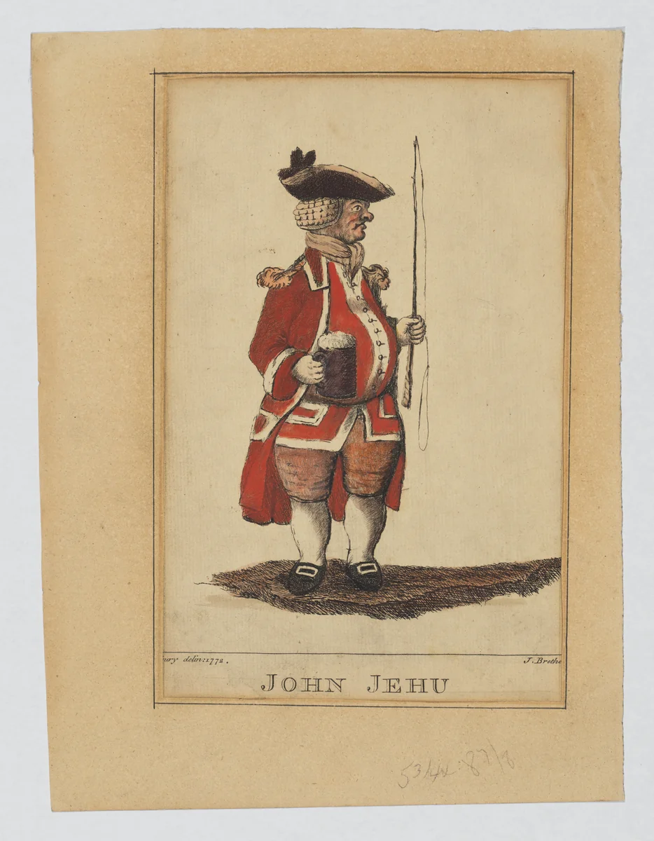 John Jehu, L'Inghilterra by James Bretherton, print, 1772