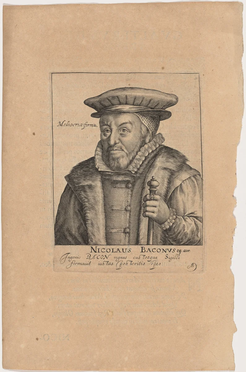 Sir Nicholas Bacon, Lord Keeper by Willem de Passe, print, 1620