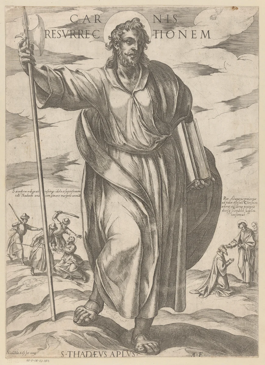 De heilige Judas Taddeüs by Unknown, print, 1565-1630