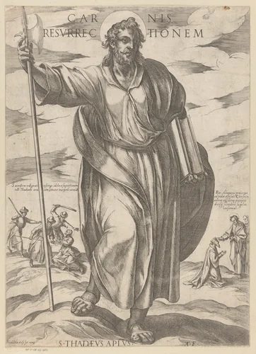 De heilige Judas Taddeüs by Unknown, print, 1565-1630