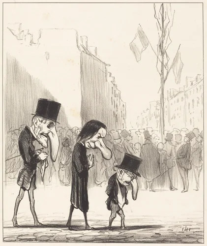Les Trois petits saints by Honoré Daumier, print, 1808-1879